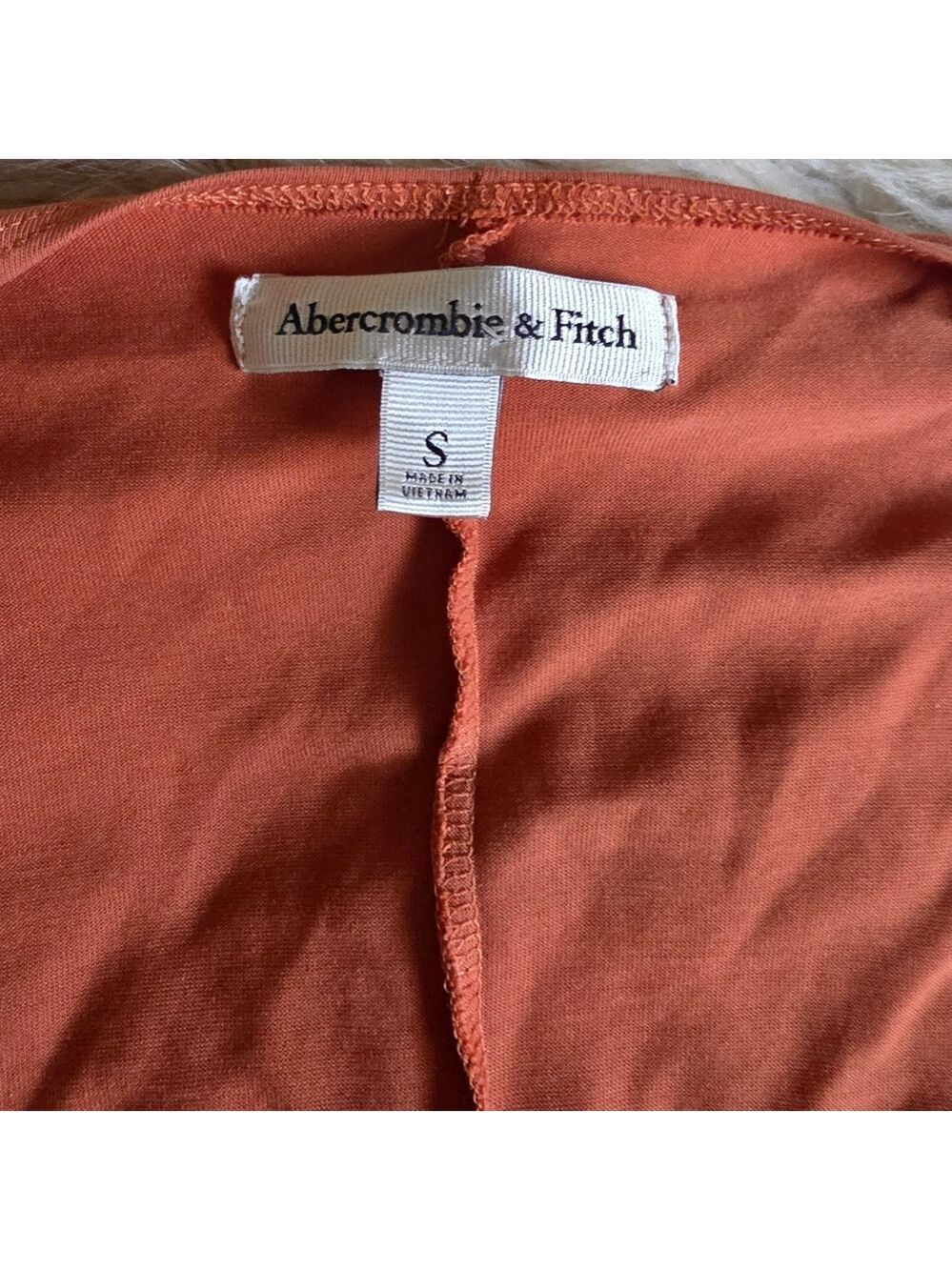 Abercrombie & Fitch Twist-Front Long Sleeve Top - Rust - Picture 3 of 4